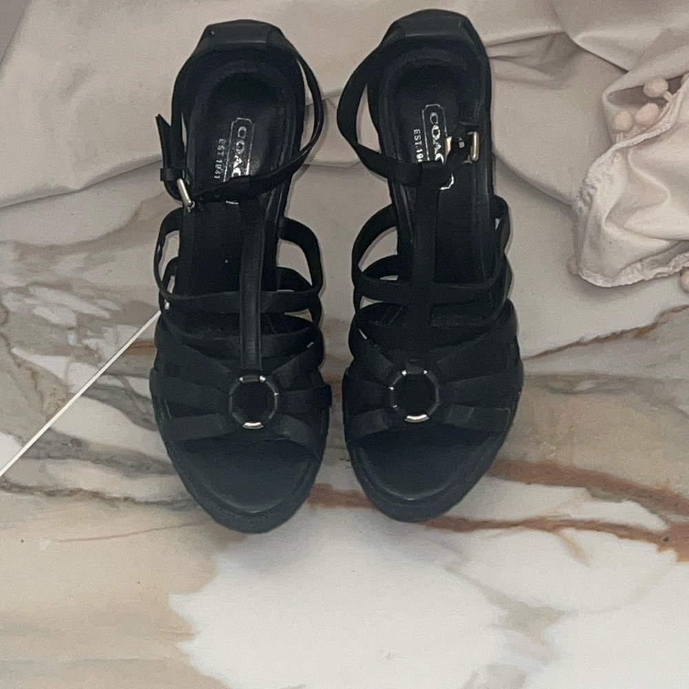 Coach leather heels